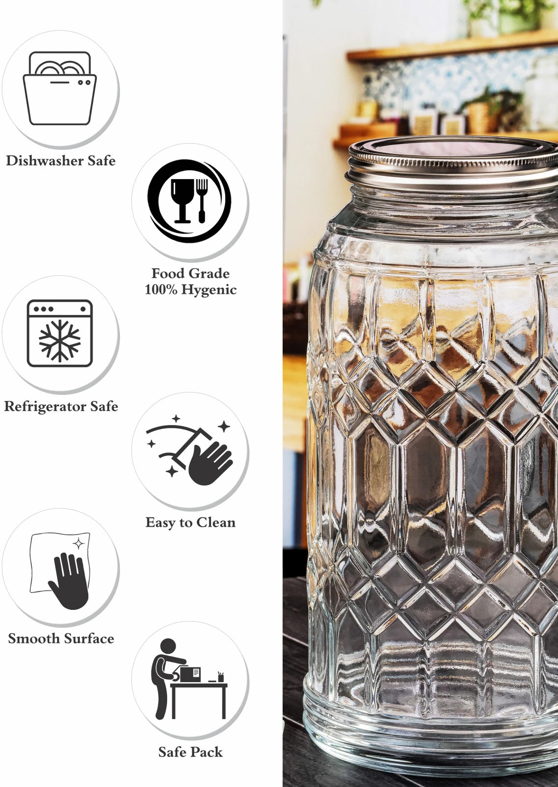 Roxx Ava Jar 2700ml set Of 1