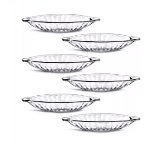 Ocean Alaska Banana Split Dish | Set of 6 | Soda Lime Glass | Clear & Transparent | Used to Serve Dessert, Ice Cream, Snacks & Other Side Dishes | Home Party, Offices, Hotel & Restaurant
