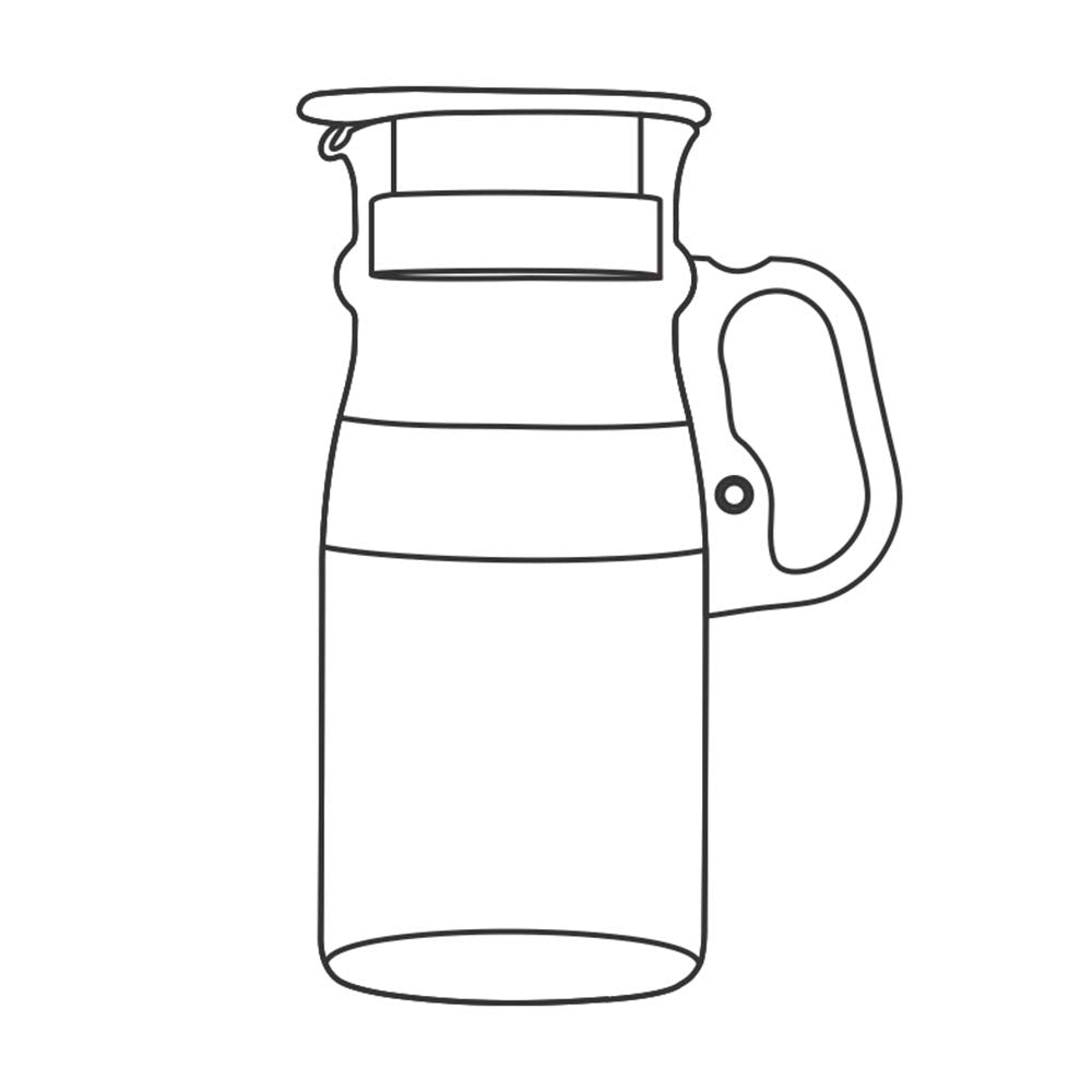 Borosil Marina Glass Jug, 800ml, Transparent