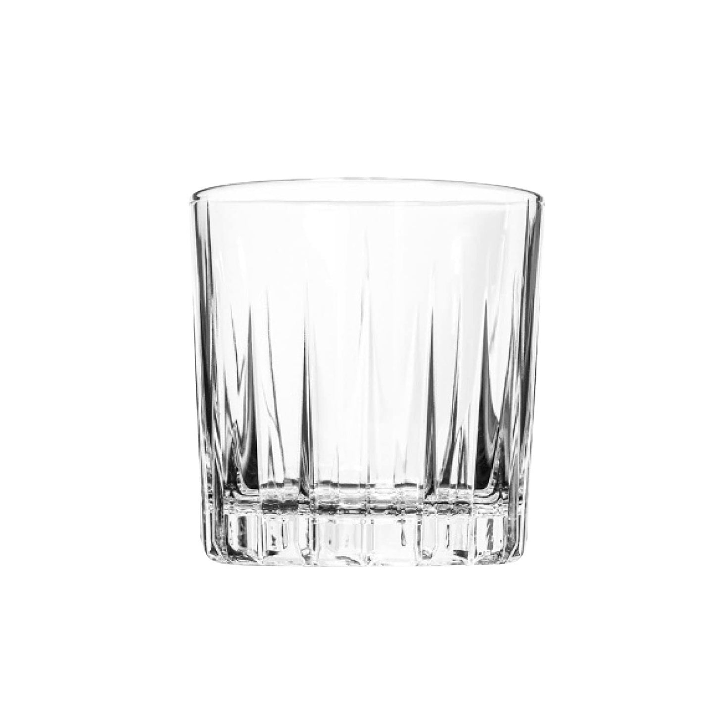Ocean Traze Pre Double Rock Whiskey Glass Set of 6 Pcs, 350 ml Transparent, Glass for Drinking Bourbon, Whisky, Scotch, Cocktails, Cognac, Glasses for Gift, Easy to Clean & Maintain & Dishwasher Safe