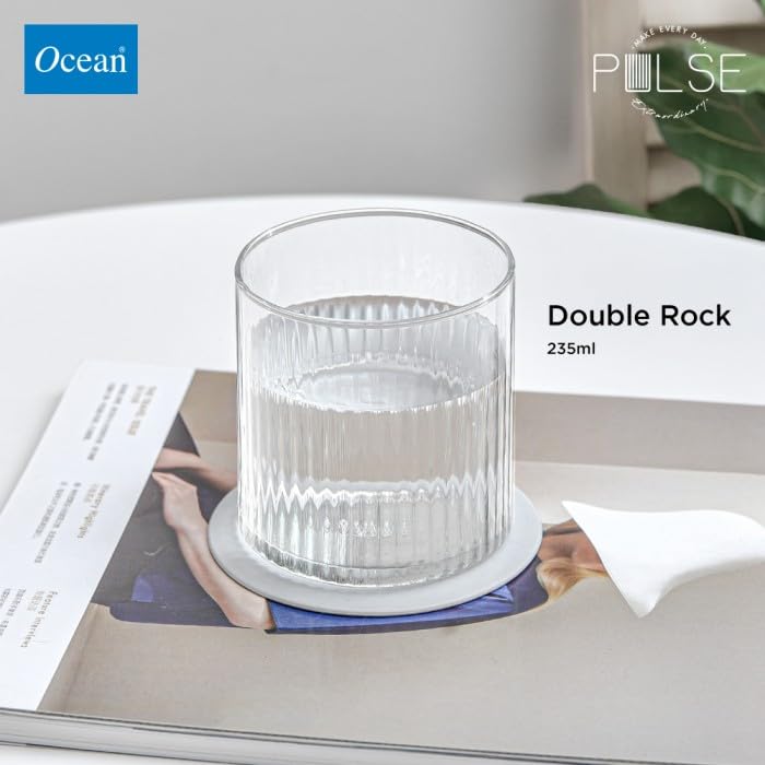 Ocean Pulse Rock Glasses , 235 ml, Set of 6