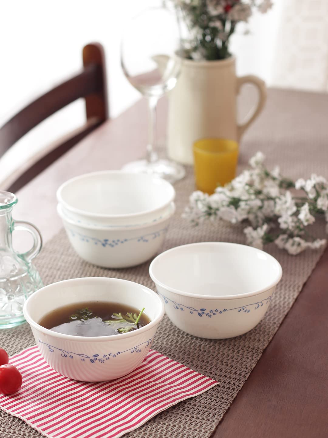 CORELLE Glass Provincial Blue Livingware Katori Set, 177ml