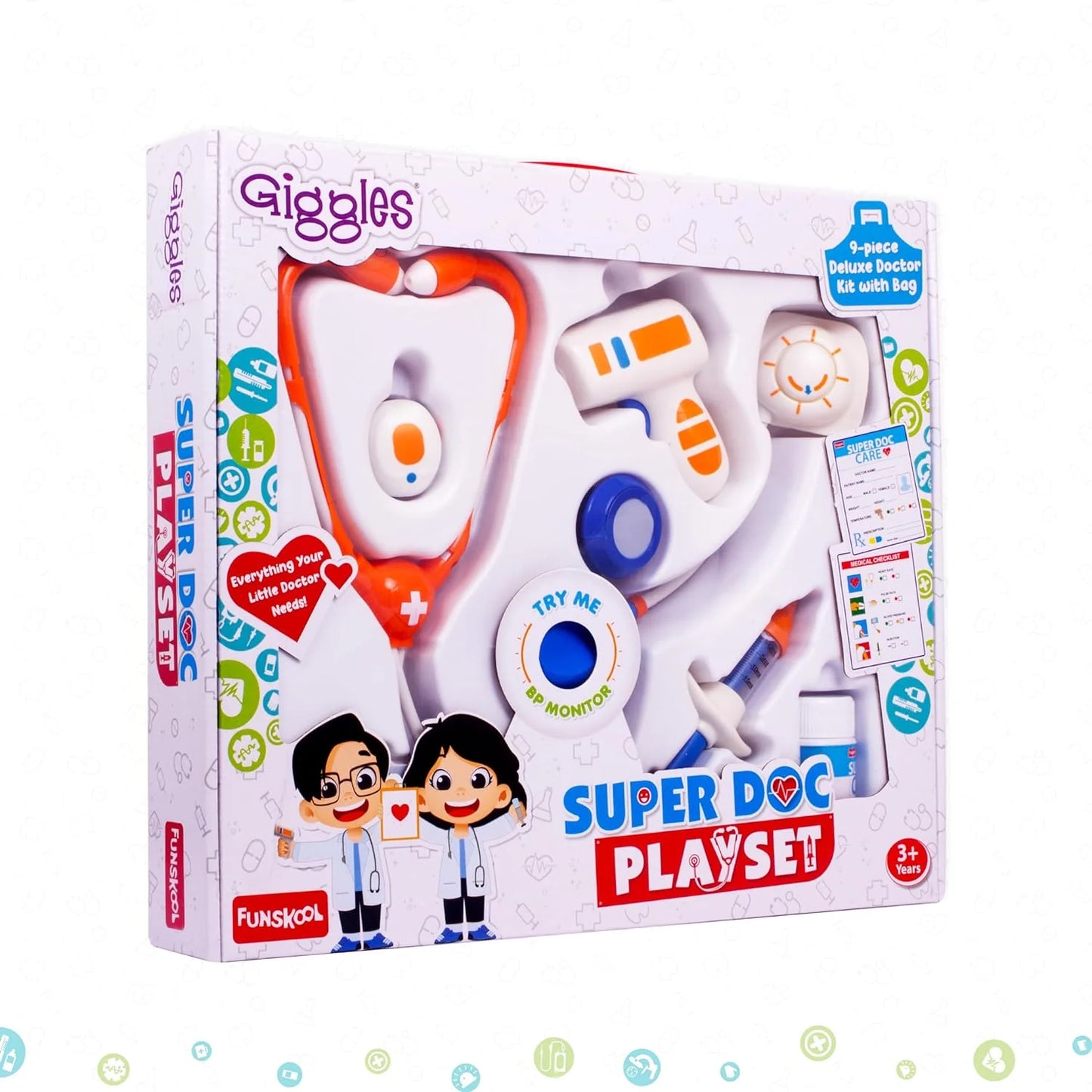 Funskool Giggles Super Doctor Playset Kids Pretend Role Play Toys for 3+