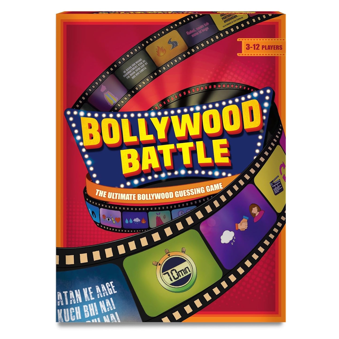 Gouda Games Bollywood Battle Card Game - Fast-Paced Trivia & Guessing Game, Fun for Game Nights, Parties & Family Time, Gifts for Bollywood Fans, Board Game Lovers, Adults, Teens & Kids, 3-12 Players