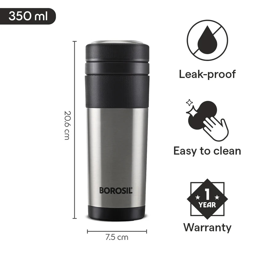 Borosil Travelmate Insulated Double Wall Mug 350ml