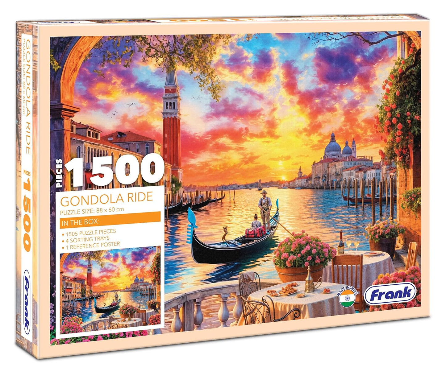 Frank Gondola Ride 1500 Piece Jigsaw Puzzle for Adults & Teenagers | Puzzle Game for Ages 15+ | Matte Finish Board | Includes 4 Sorting Trays | Jigsaw Puzzle for Adults & Kids | Made in India