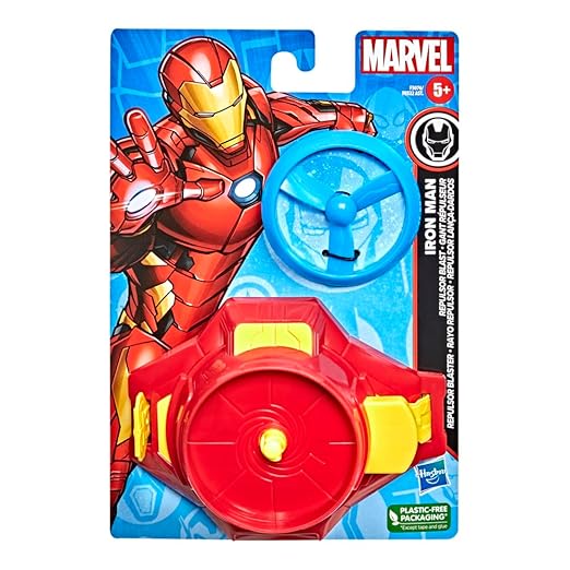 Marvel Iron Man Repulsor Blast Disc Blaster Roleplay Toy Inspired by The Marvel Cinematic Universe, Toys for Kids Ages 5 and Up