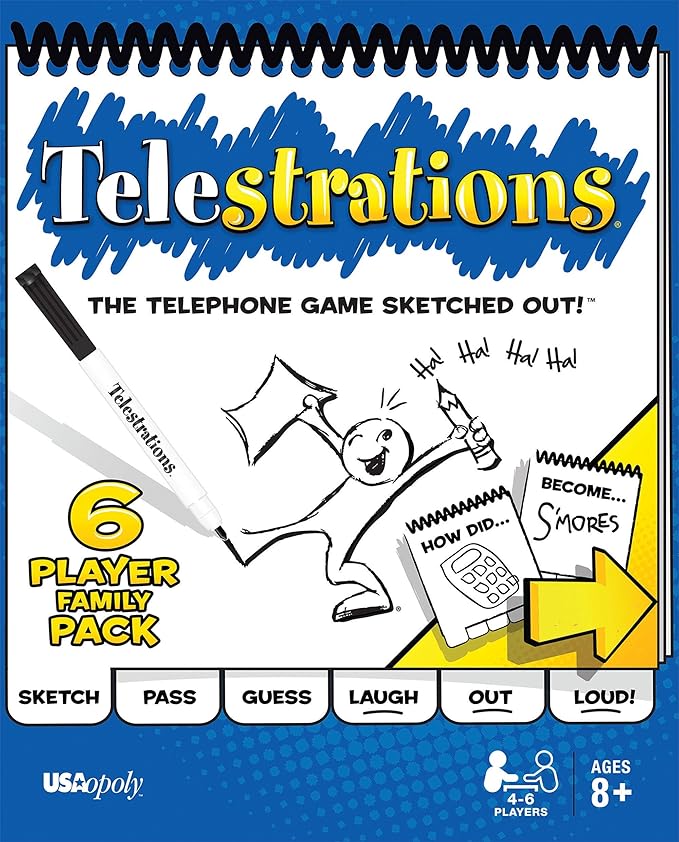 Funskool Telestration, Strategy Game, Board Game for Kids, Adults, Families, Educational, Fun, 4 to 6 Players, Family Fun, Learning Activity Toy for Childrens, Gift Set for Kid, Ages 8+ Years