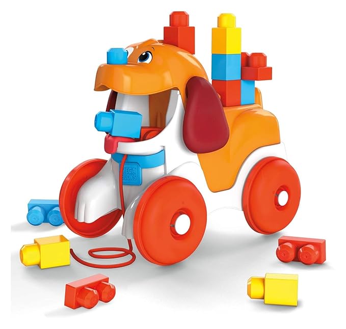 Mega Bloks Pull-Along Puppy Preschool Building Se