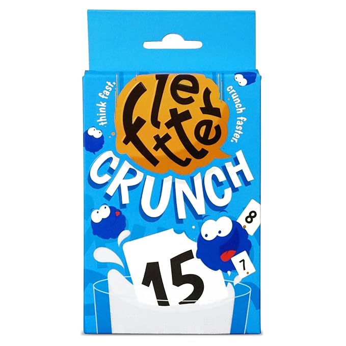 Fletter Crunch Math Card Game for Kids - Fast-Paced Addition & Subtraction Card Game, Mental Math Game for Family Game Night, Gift for Boys & Girls Ages 8, 9, 10, 11, 12 Years (2–4 Players)