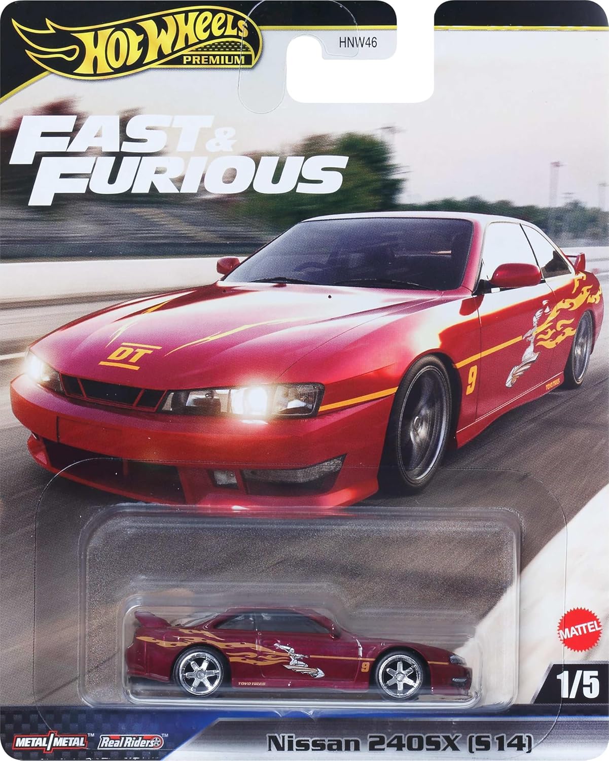 Hot Wheels® Cars, Premium Fast & Furious™ Nissan 240SX (S14), 1:64 Scale Die-Cast Car for Collectors Inspired by Fast & Furious™ Movie Franchise Visit the Hot Wheels Store