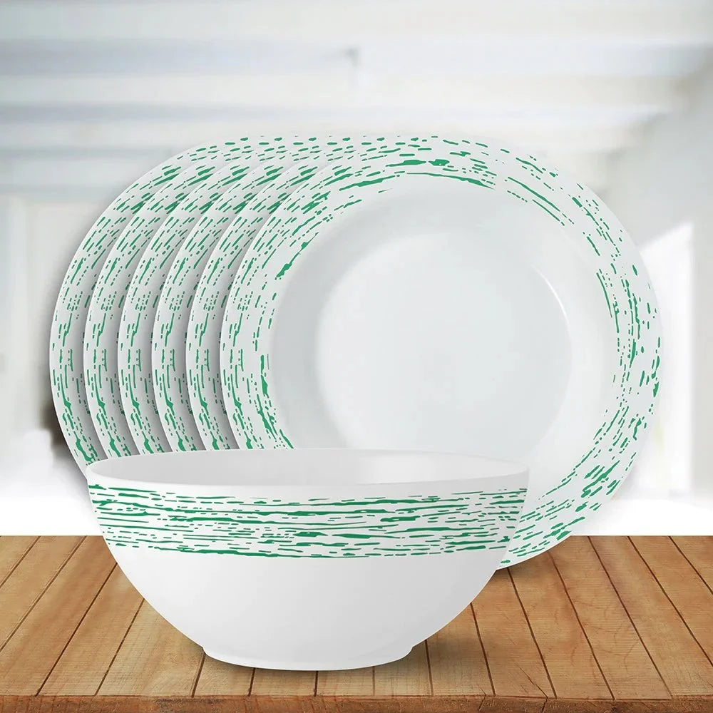Larah by Borosil Green Nova Snack Set 7PCS