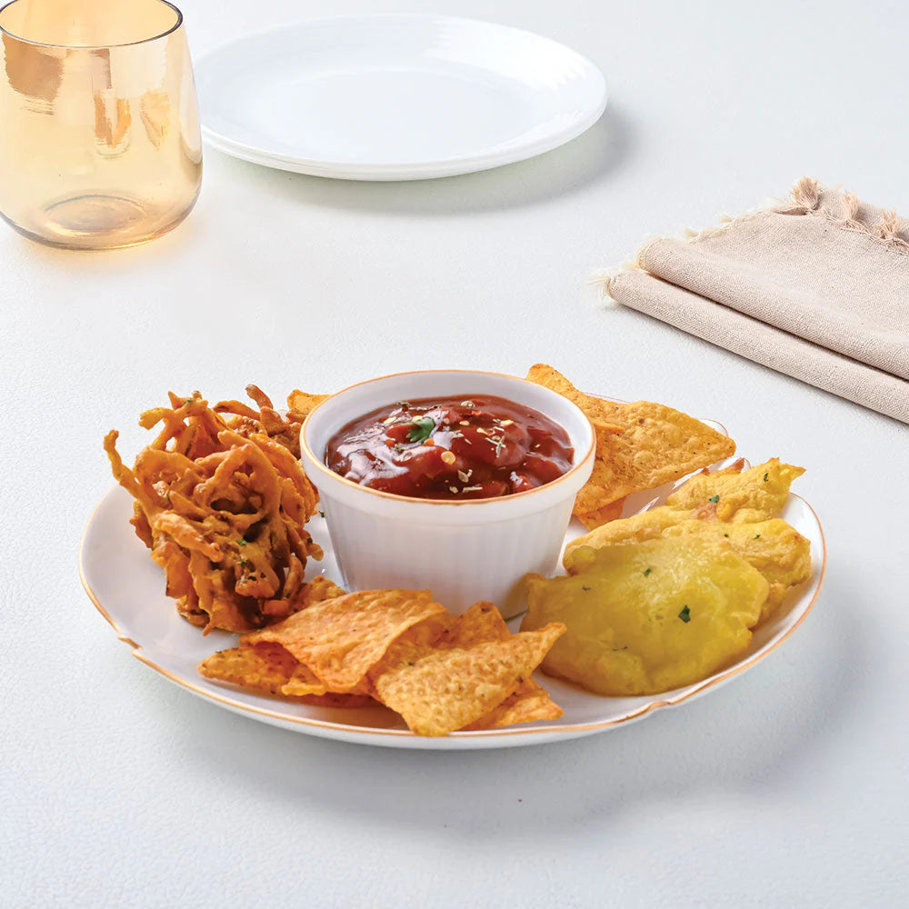 Larah by Borosil Goldline Chip n Dip Set 2 pc