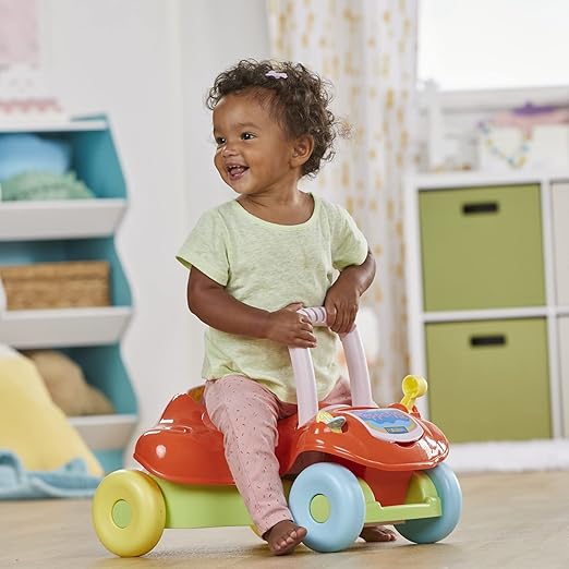 PLAYSKOOL Step Start Walk 'N Ride Peppa Pig Active 2-in-1 Ride-On and Walker Toy for Toddlers and Babies 9 Months and Up,Multicolor