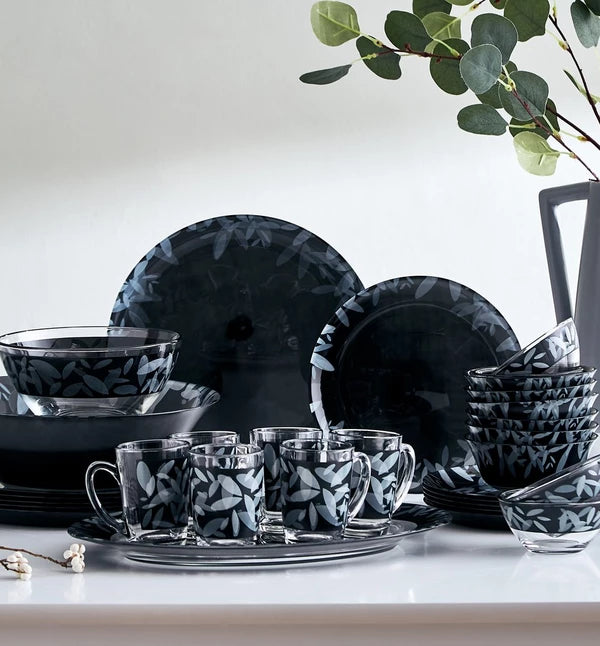 Luminarc Moonflower Grey Simply 33Pc Dinner Set