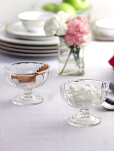 Ocean Alaska Ice Cream Cup 7 1/4 oz (205ml) | Set of 6 | Soda Lime Glass | Clear & Transparent | Used to Serve Ice Cream, Dessert | Home Party, Offices | Hotel & Restaurant