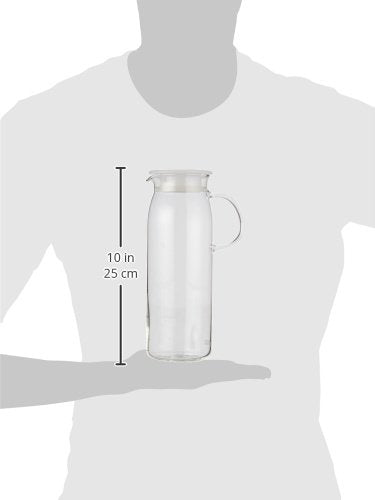 Borosil Marina 1000 ml Borosilicate Glass Jug with Handle & Lid | Scratch-Resistant, Flame Proof, Dishwasher Safe | Multipurpose Jug for Dining Table | Transparent