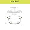 Borosil Lunchbox | 3pc Round Container Set (400 ml Each) | Made in India Borosilicate Glass | Microwave & Dishwasher Safe | Tiffin for Office, School, College | Vertical (Alfa Green)