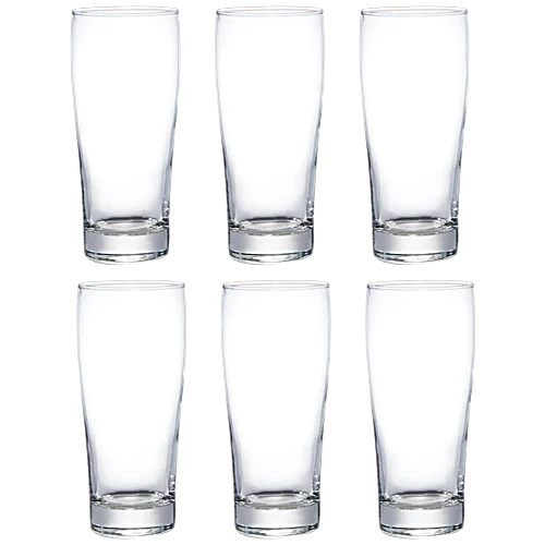 Roxx Odeon HB Tumbler - Premium Quality Glass, Round, Transparent, 300 ml (Set of 6)