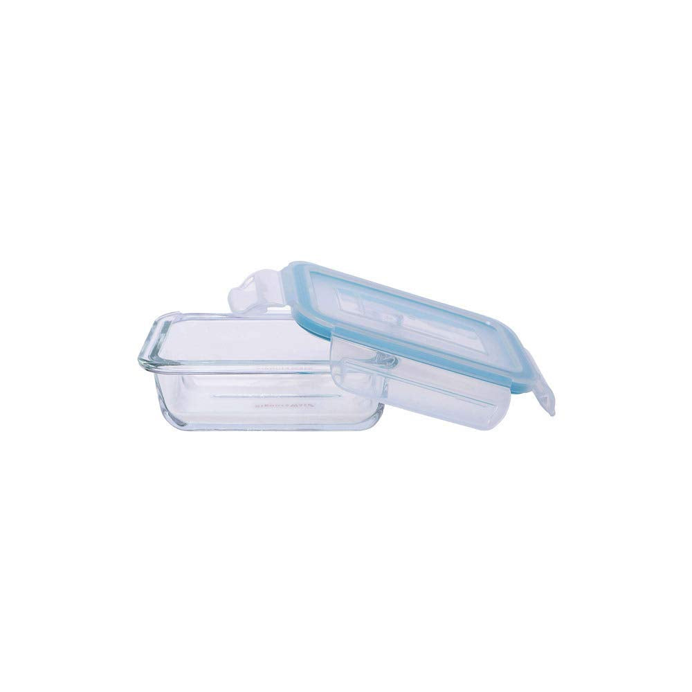 Signoraware Rectangular Transparent Lock and Store Container - 180ml (Blue_Free Size)
