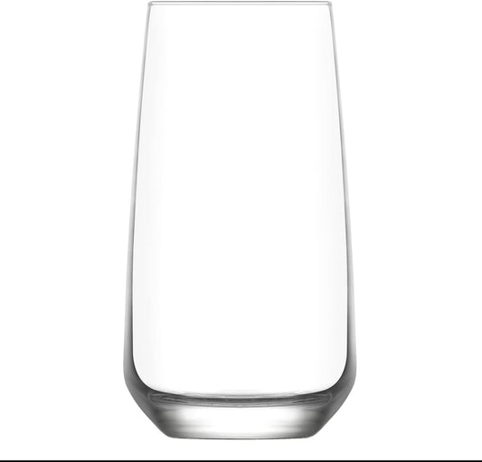 LAV Highball Glasses Set of 6 | All-Purpose Long Drink Glasses | Ideal for Water, Juice, and More | Perfect for Home, Parties, and Entertaining | 480 cc | 16.25 oz
