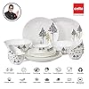 Cello Imperial Golden Pine Opalware Dinner Set - Pack of 27 Pcs