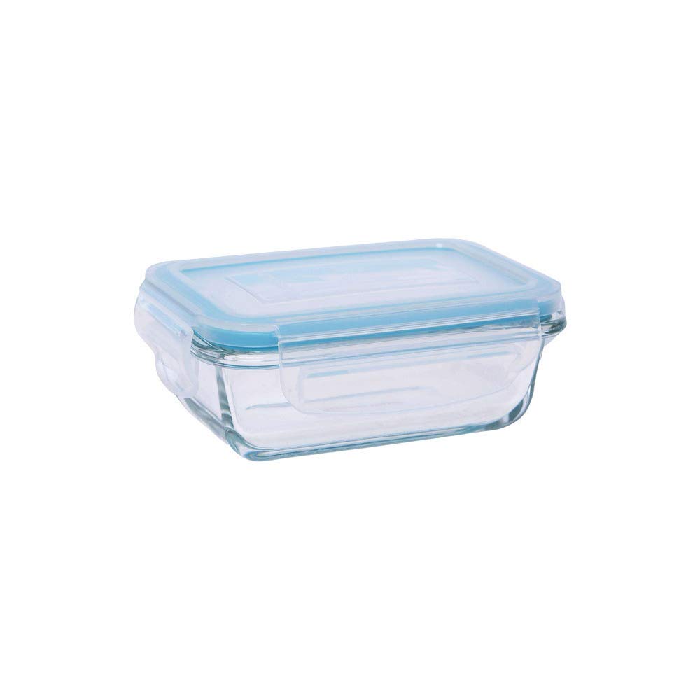 Signoraware Rectangular Transparent Lock and Store Container - 180ml (Blue_Free Size)