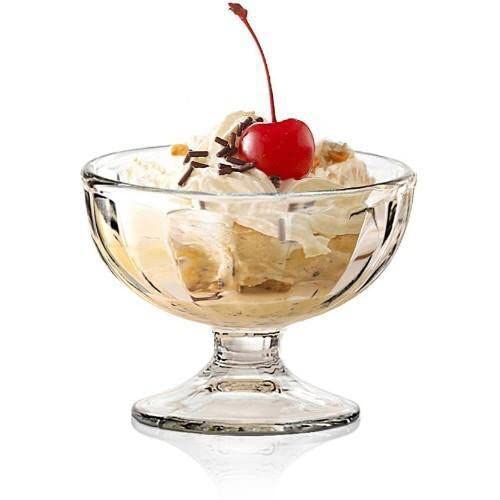 Ocean Alaska Ice Cream Cup 7 1/4 oz (205ml) | Set of 6 | Soda Lime Glass | Clear & Transparent | Used to Serve Ice Cream, Dessert | Home Party, Offices | Hotel & Restaurant