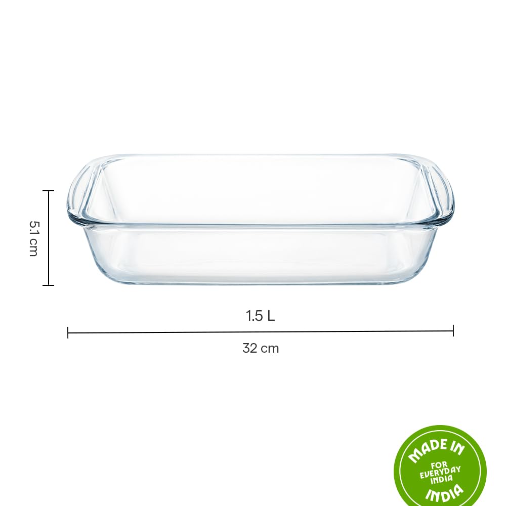 Borosil 1.6L Rectangular Baking Dish