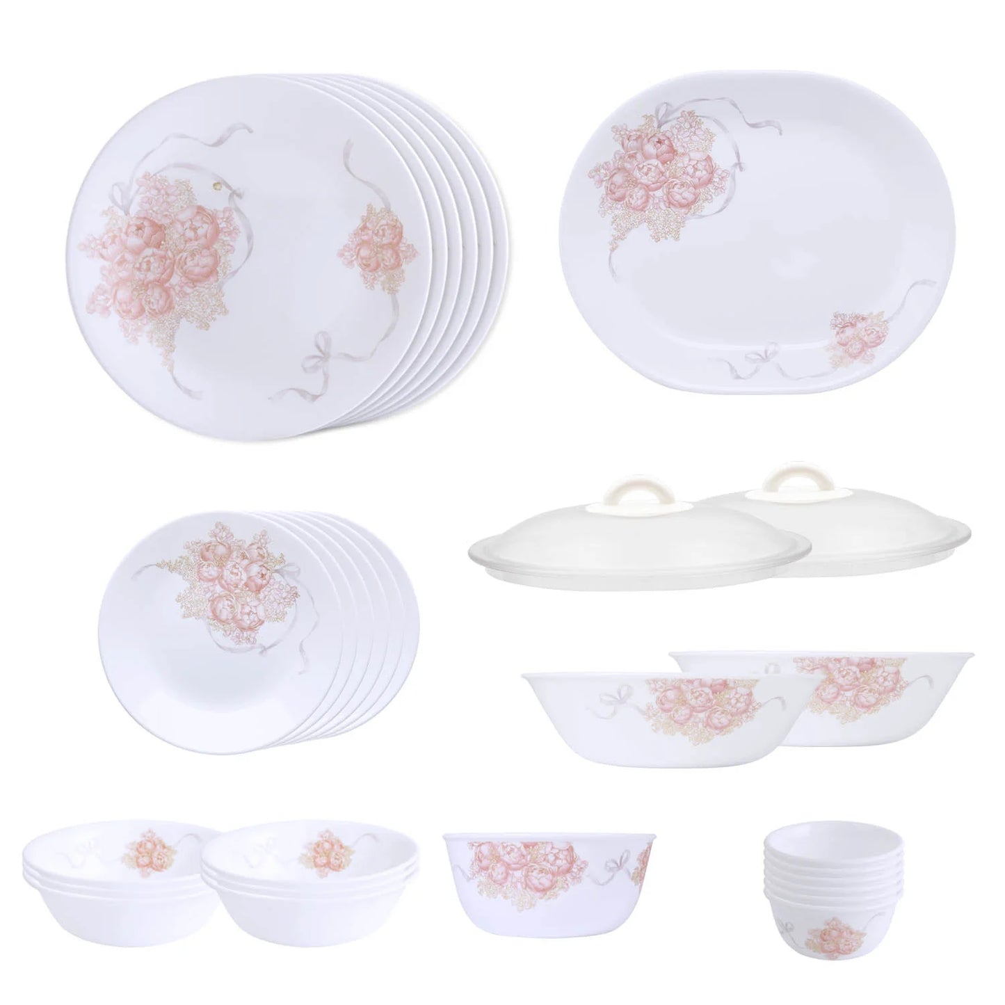 Corelle Peony Bouquet 30 Pcs Dinner Set
