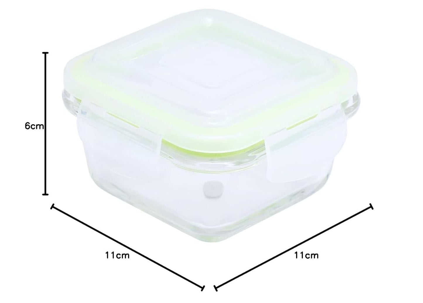 Jaypee Plus Klaro Square 180ML Glass Storange Container Transparen