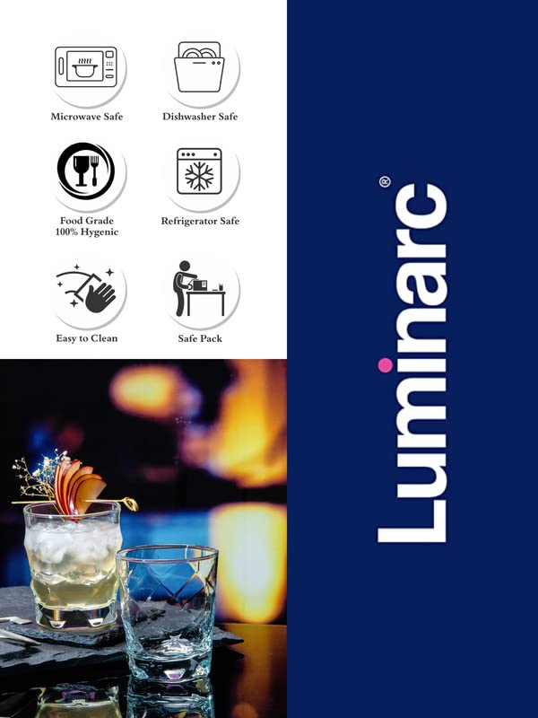 Luminarc Glass Louvre HB Water and Juice Tumbler Set of 6pcs 260ml