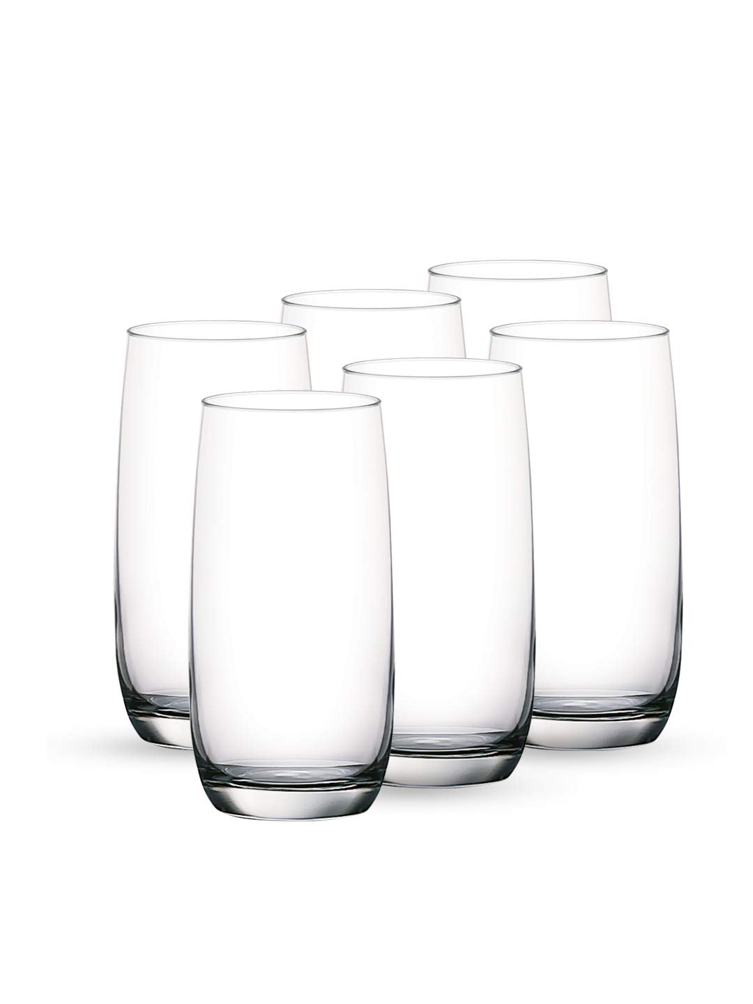 Ocean Ivory Hi Ball whiskey Glass Set, 370ml, Set of 6, Transparent