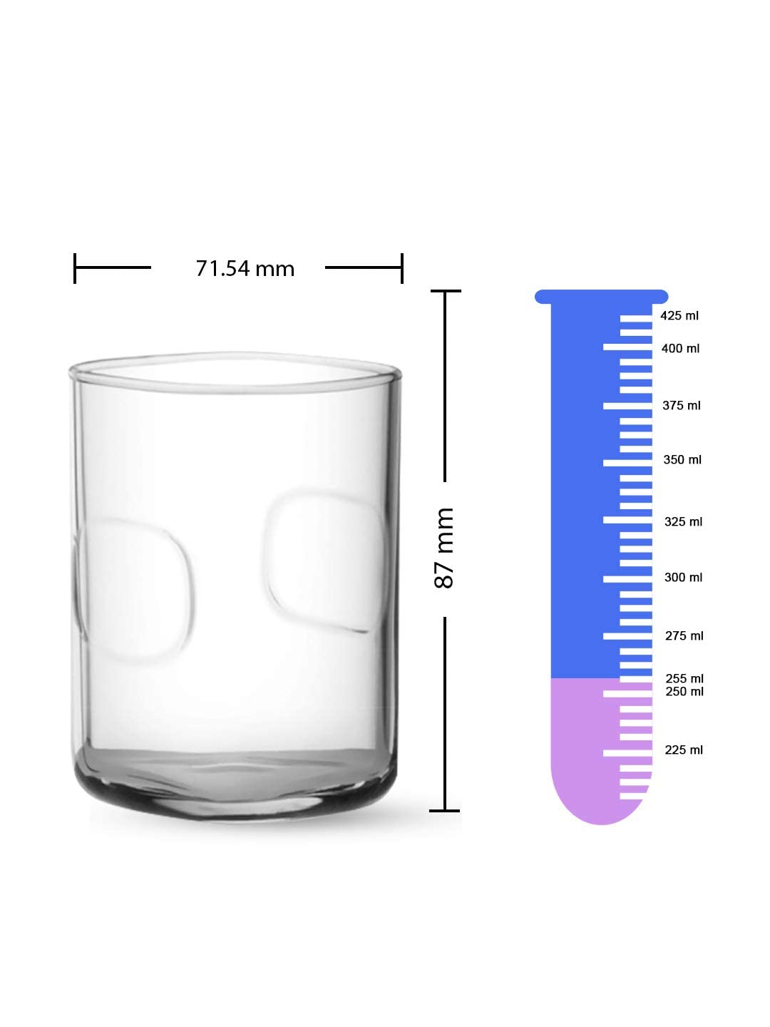 Ocean Unity Hi Ball 255ml | Soda Lime Glass | Set of 6 | Clear & Transparent | Used to Serve Water, Soft Drink, and Other Iced Beverages |Home Party, Offices, Hotel & Restaurant