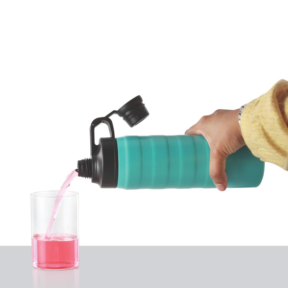 Borosil - Stainless Steel Zest- Vacuum Insulated Flask Water Bottle, 600ML