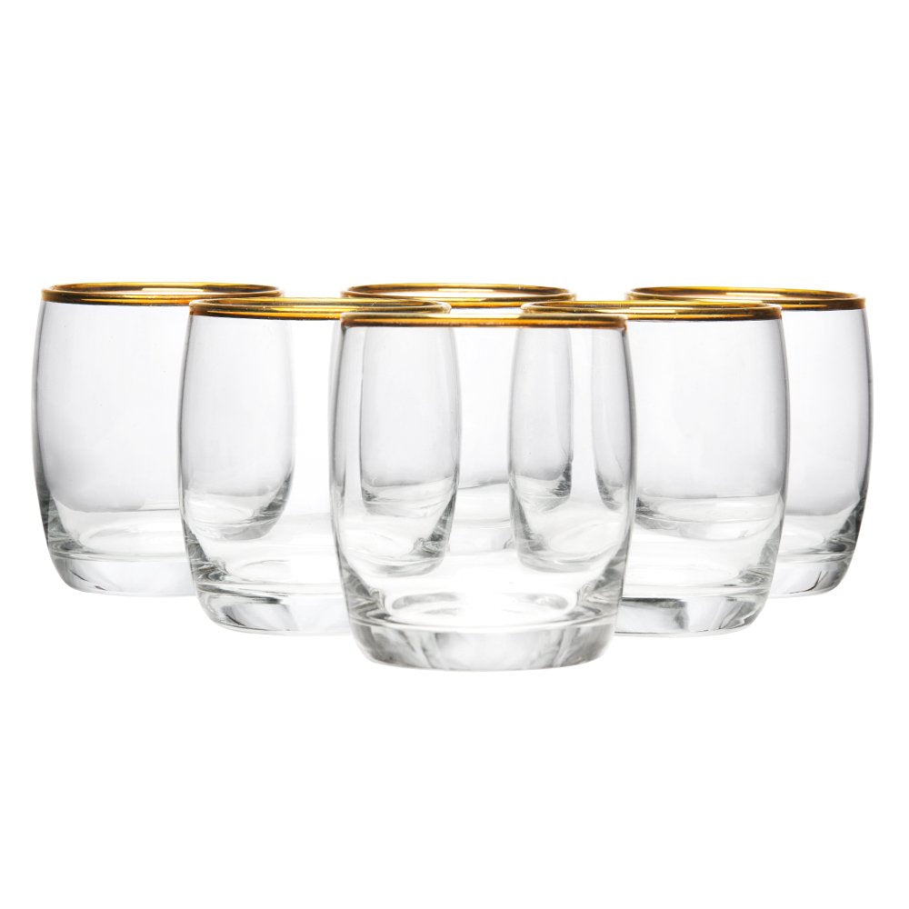 Ocean Ivory Rock Enchanting Gold Glass Set, Set of 6 320ml