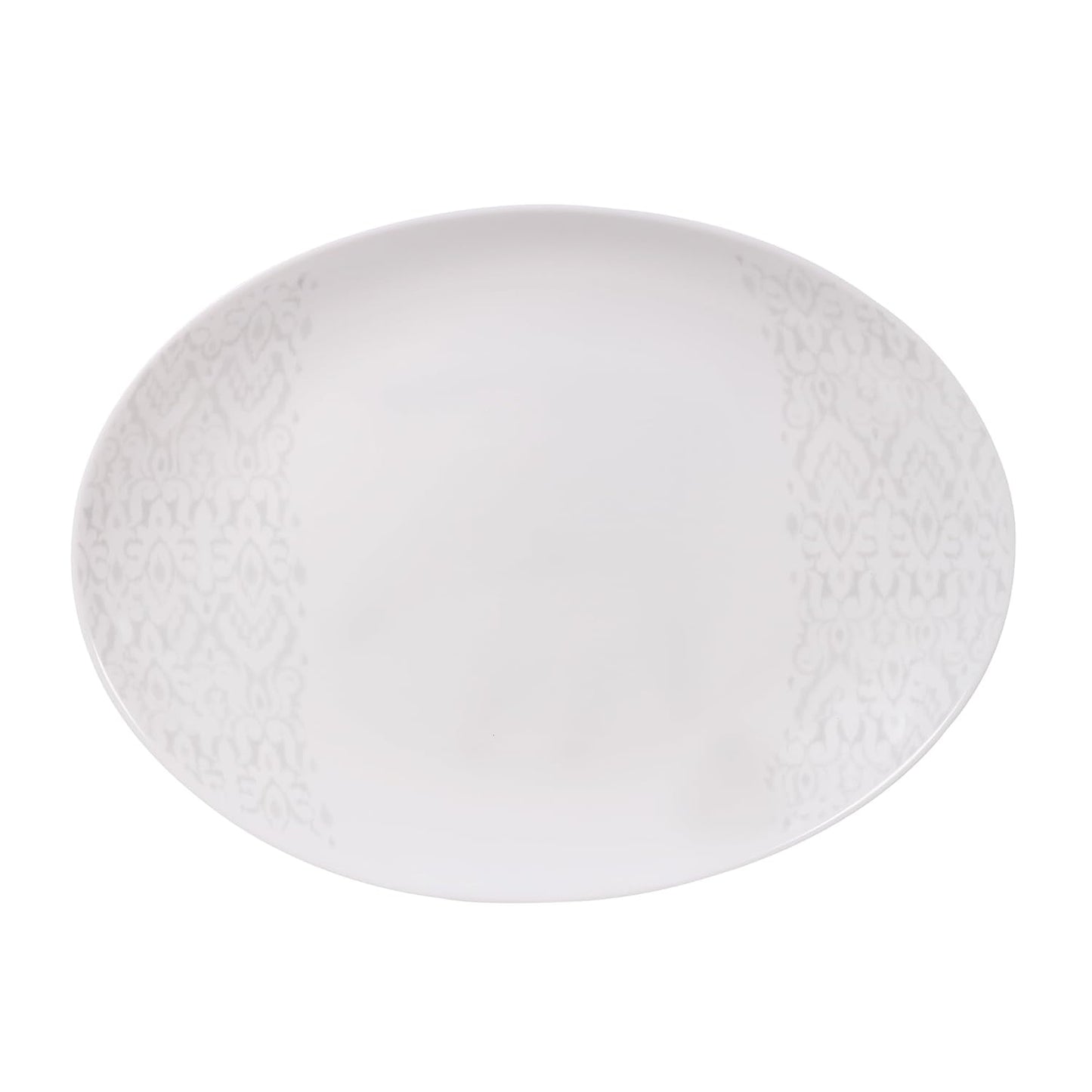 Cello Opalware Royale Series Pristine Dinner Set, 27 Units | Opal Glass Dinner Set for 6 | Crockery Set for Festive Ocassions, Parties | White Plate and Bowl Set