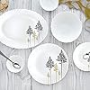 Cello Imperial Golden Pine Opalware Dinner Set - Pack of 27 Pcs