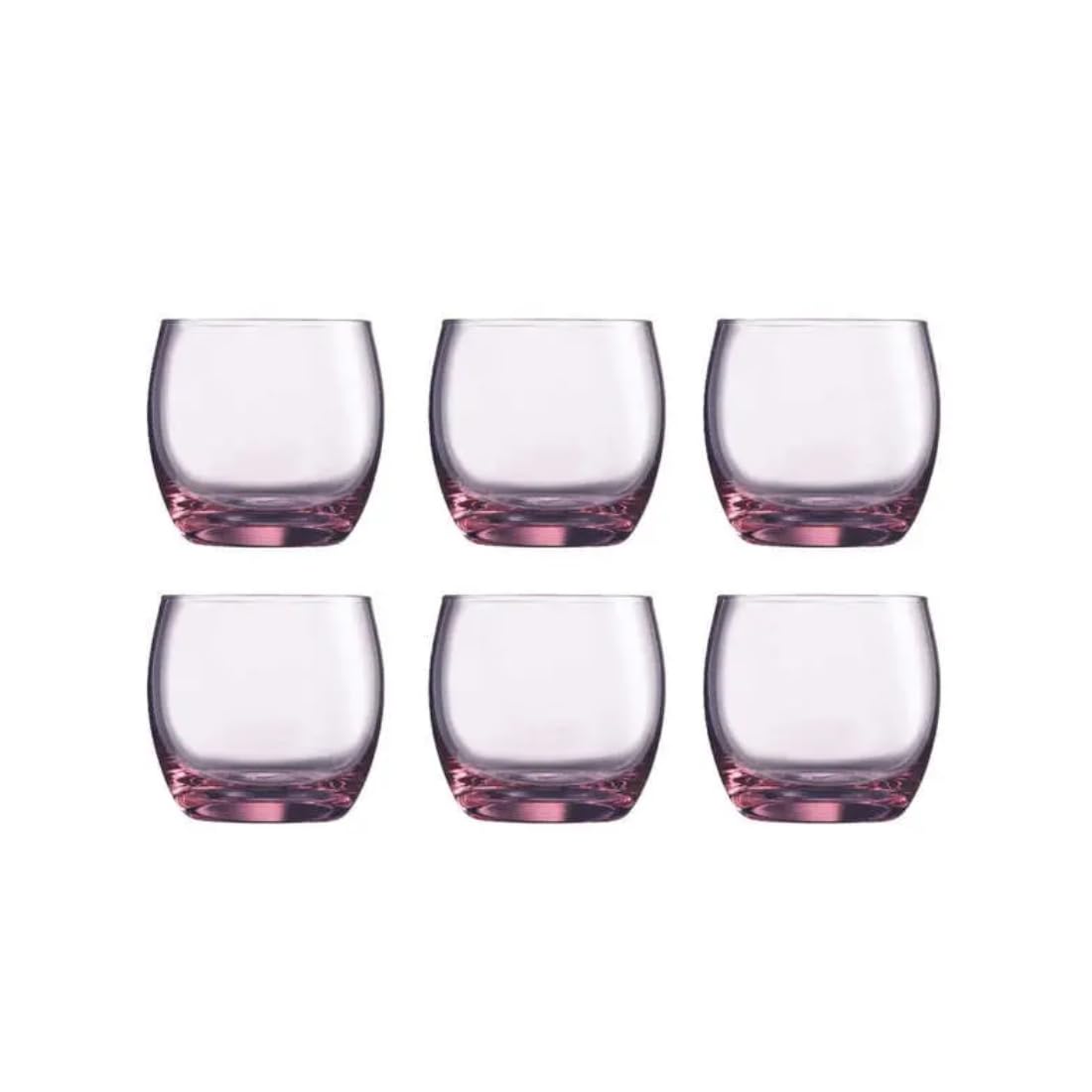 Luminarc Salto Pink O/f Glass Tumbler - 320 Ml (Set of 6)