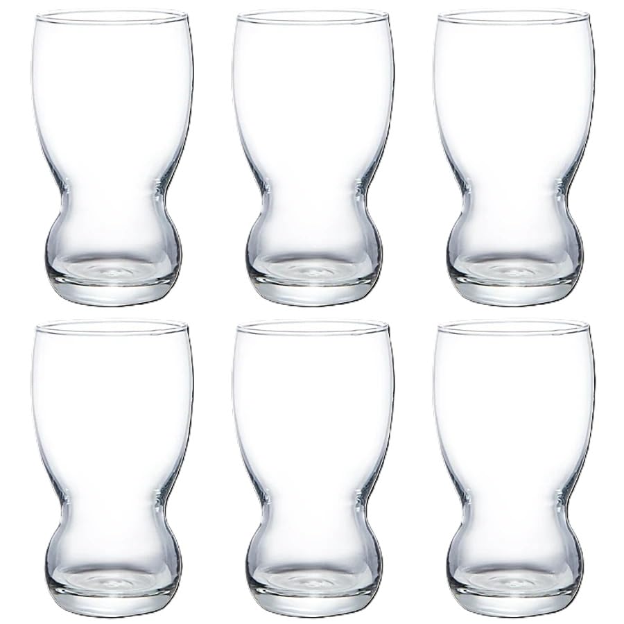 ROXX Fountain Tumbler Hb 365 Ml - Juice Glass with Stunning Heavy Base for Multi-Purpose use for Juice, Water, Cold Drinks, Whiskey, Welcome Drinks & etc, Set of 6