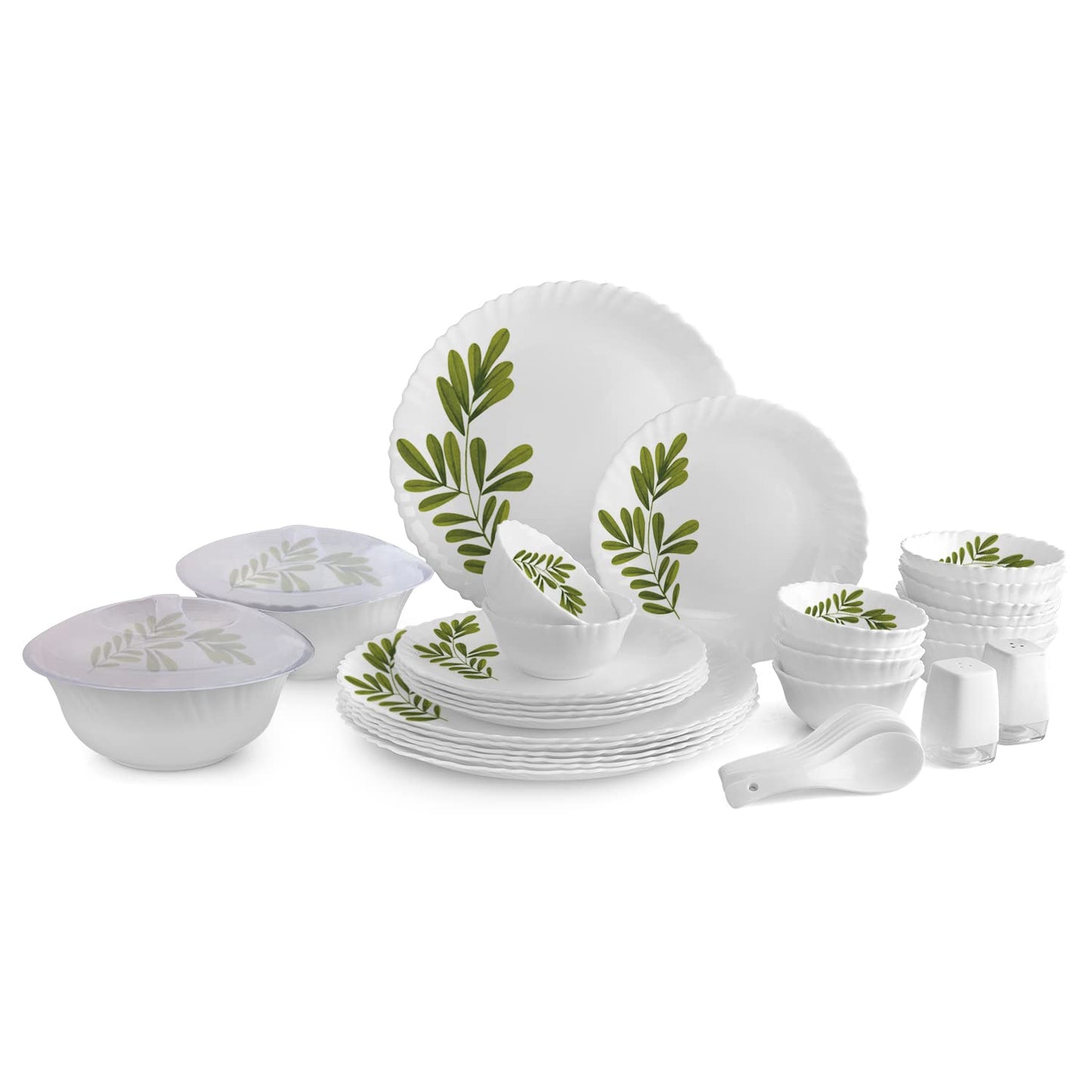 Cello Opalware Dazzle Robina Dinner Set - Pack of 37 Pcs