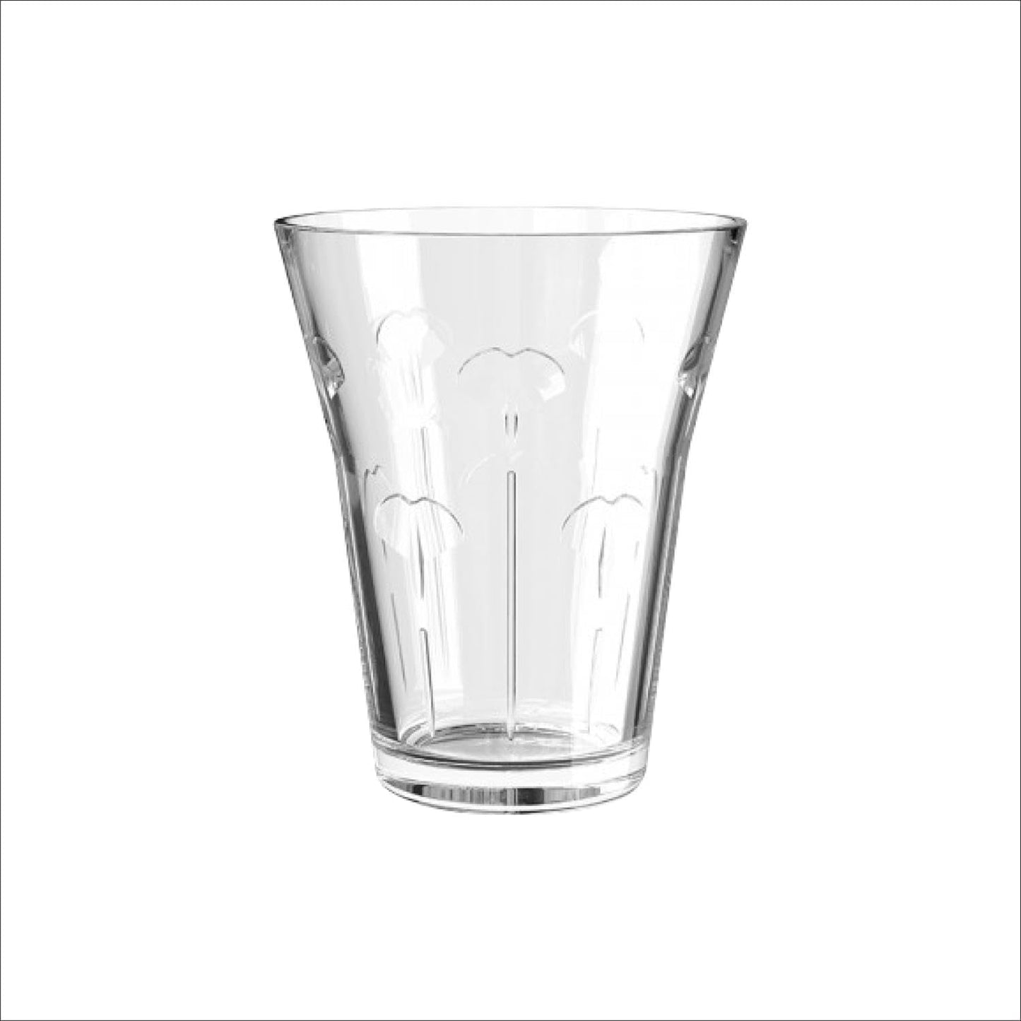 Ocean Space Leaf Hi Ball Glass, Set Of 6, 300Ml, P03861, Mocktail Glass, Highball Glass, Beverage Glass, Water Glass, Juice Glass