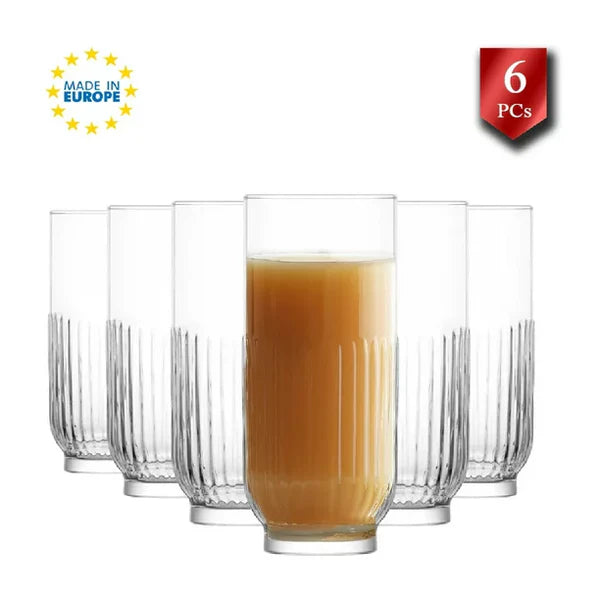 Lav Tokyo Highball Drinking Glass Set of 6, 13.25 oz