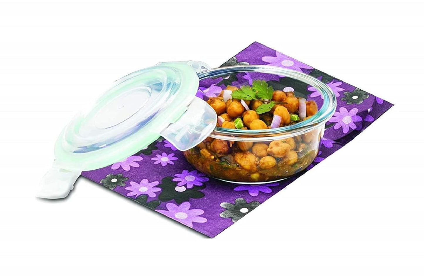 Signoraware Lock `N` Store Glass Container Round 240 ml.