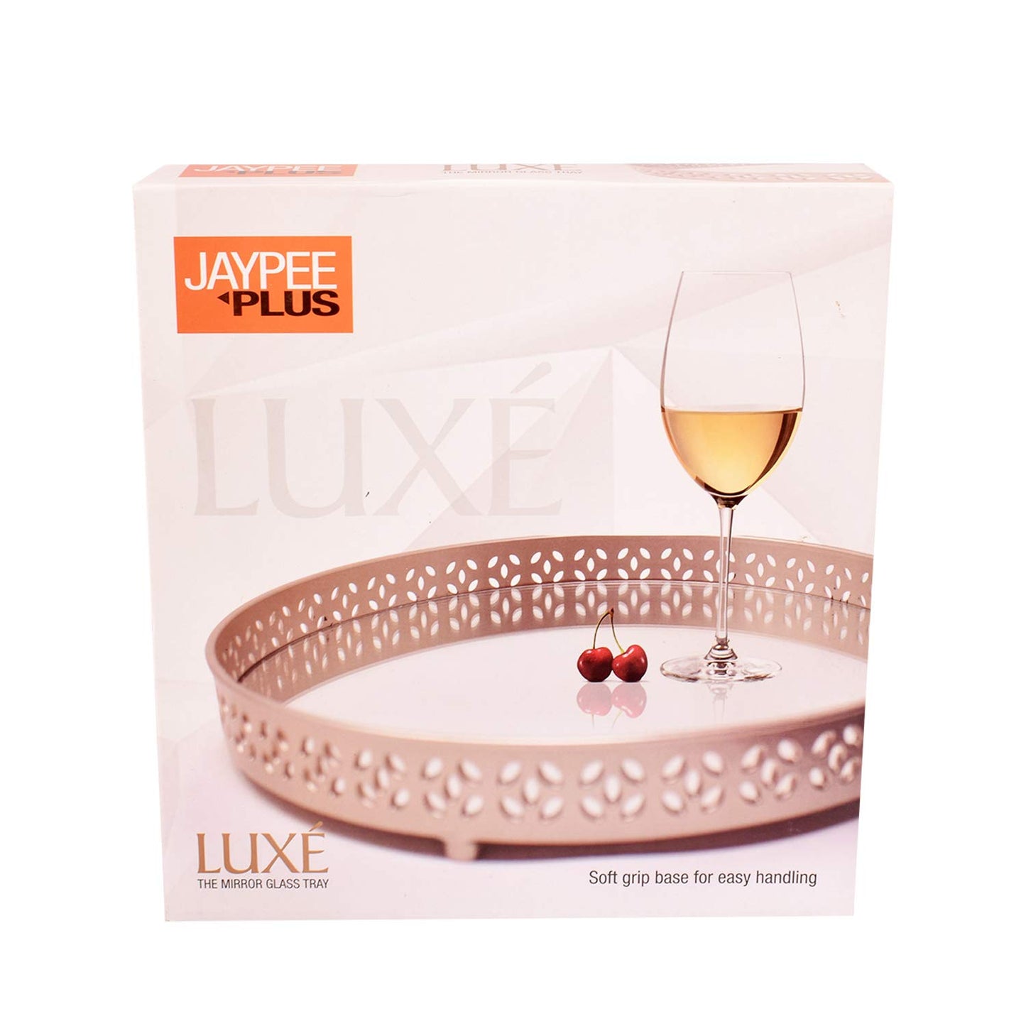 JAYPEE PLUS LUXE THE MIRROR GLASS TRAY GOLDEN