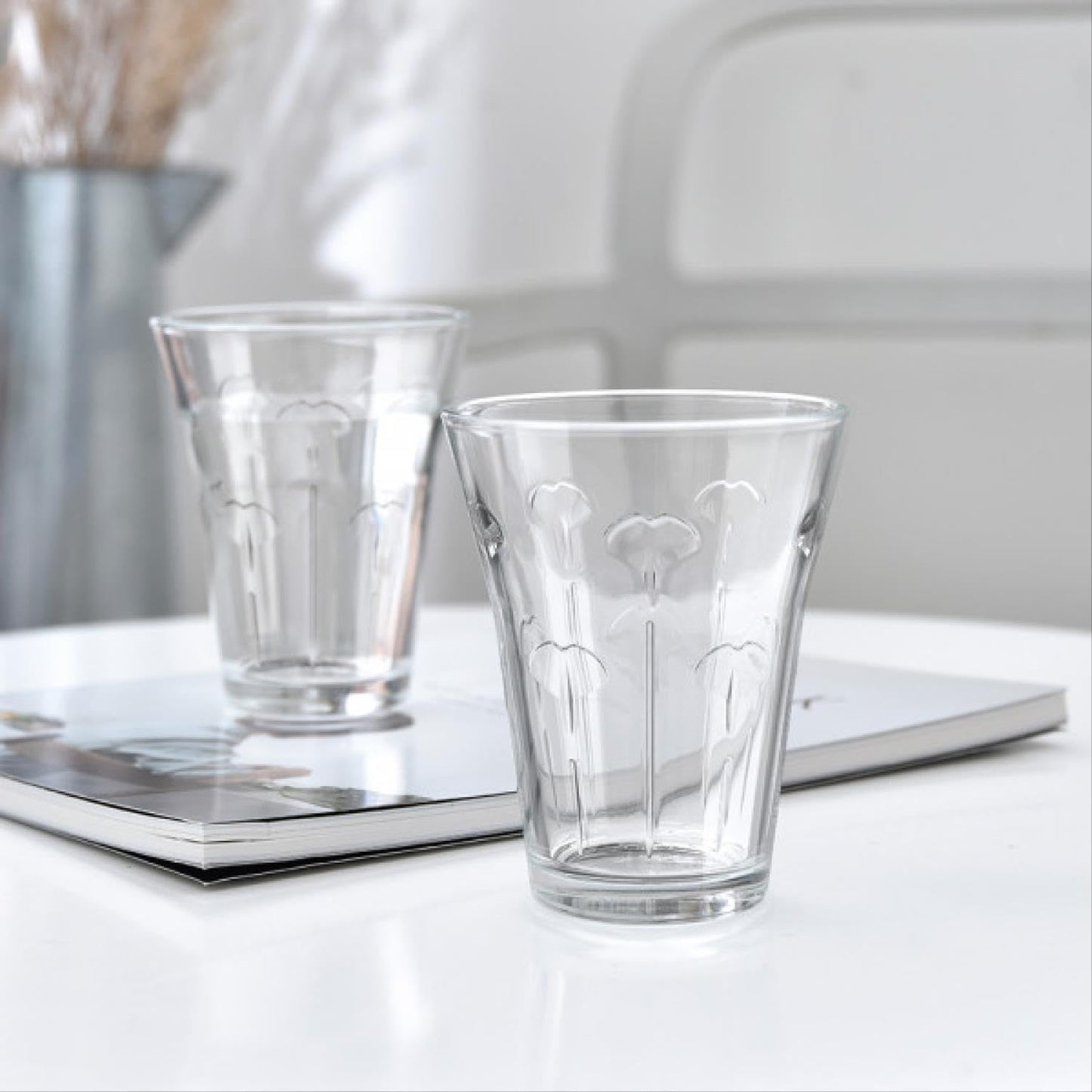 Ocean Space Leaf Hi Ball Glass, Set Of 6, 300Ml, P03861, Mocktail Glass, Highball Glass, Beverage Glass, Water Glass, Juice Glass