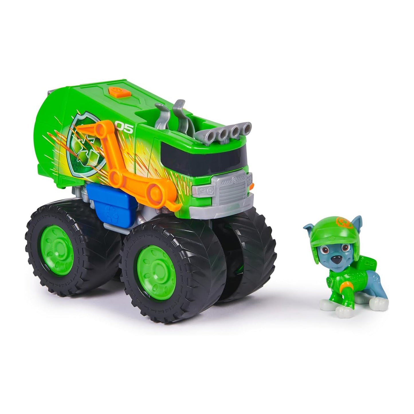 Paw Patrol Rocky Rescue Wheels - Collectable Action Car Figure - 1 Projectiles - Children's Toy for 3 Years and Above