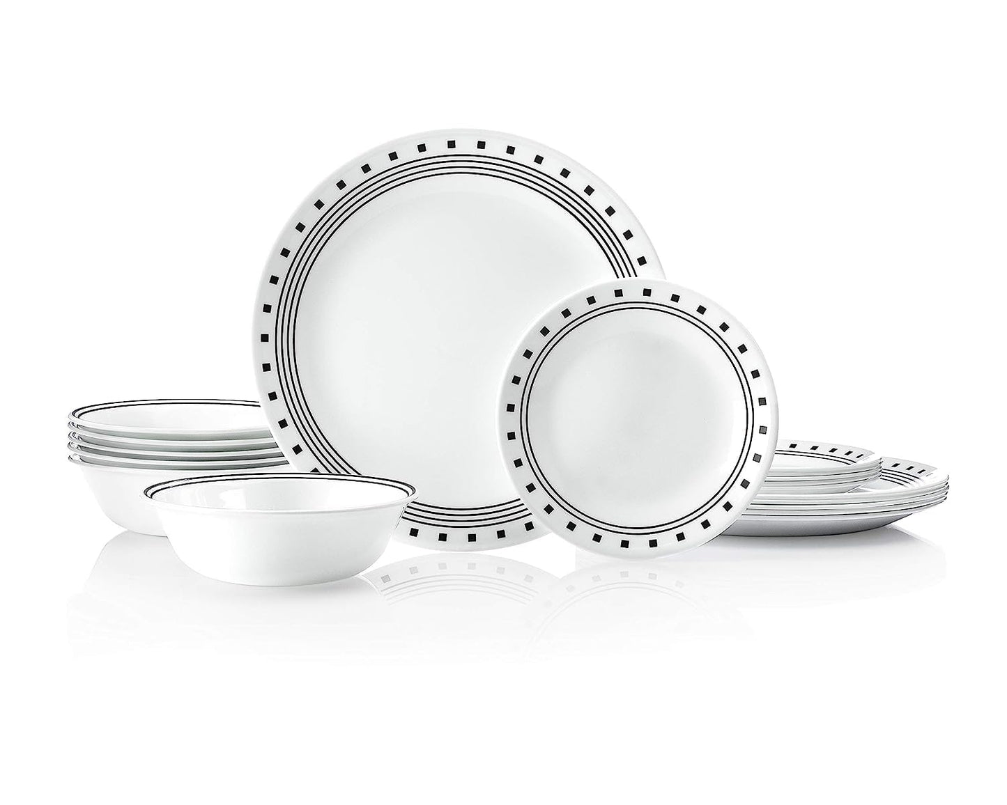 Corelle City Blocks Glass 30Pcs Dinner Se
