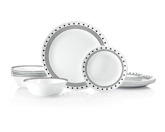 Corelle City Blocks Glass 30Pcs Dinner Se