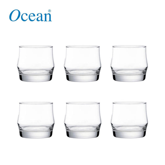 Ocean Glass Scotch/Whiskey Glass - Set of 6, Transparent, 340m